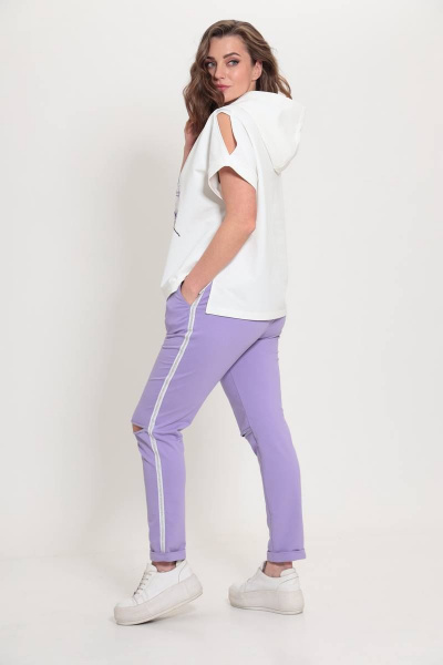 Брюки, свитшот TAiER 1106 молоко-лаванда - фото 2