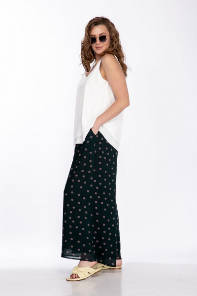 Летний костюм блуза и кюлоты свободного силуэта Belinga 2253 зеленый - фото 6