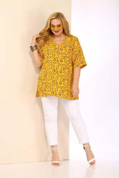 Блуза Shetti 4026 горчица - фото 3
