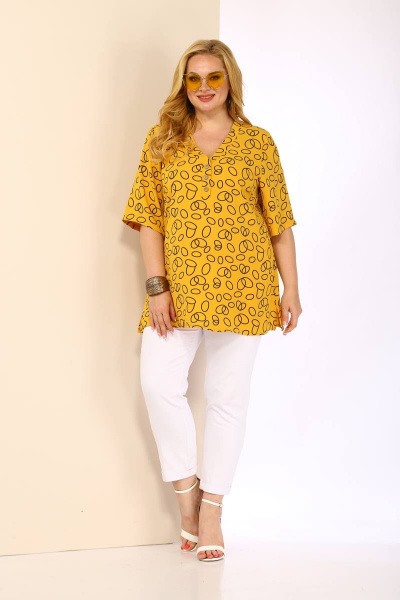 Блуза Shetti 4026 горчица - фото 2