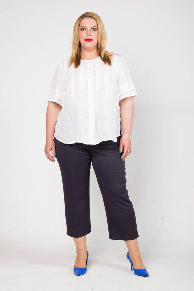 Летние брюки из вискозы с прямым силуэтом и укороченной длиной Shymoda 230-21Б - фото 3