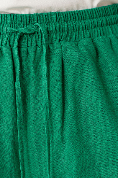 Льняные летние шорты на резинке, комфорт и стиль Панда 121560w зеленый - фото 4