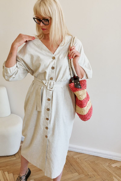 Платье ELLETTO 1908 натуральный - фото 5