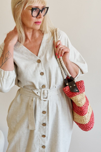 Платье ELLETTO 1908 натуральный - фото 4