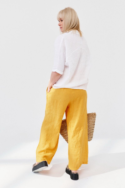 Брюки ELLETTO 2230 желтый - фото 5