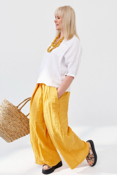 Брюки ELLETTO 2230 желтый - фото 3