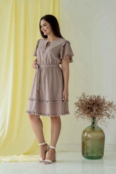 Платье Mislana 660 какао - фото 1