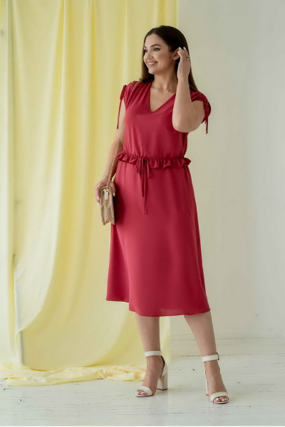 Платье Mislana 665 красный - фото 2