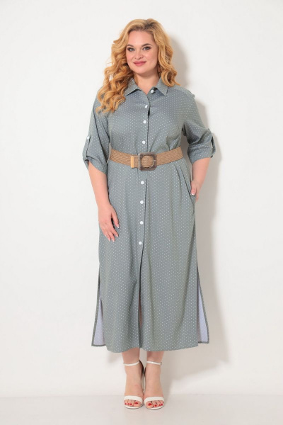 Платье Andrea Style 00257 зеленый - фото 3