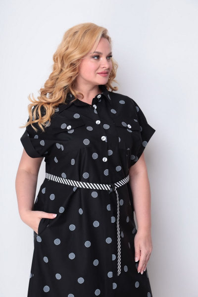 Платье Michel chic 993 черный+белый - фото 5