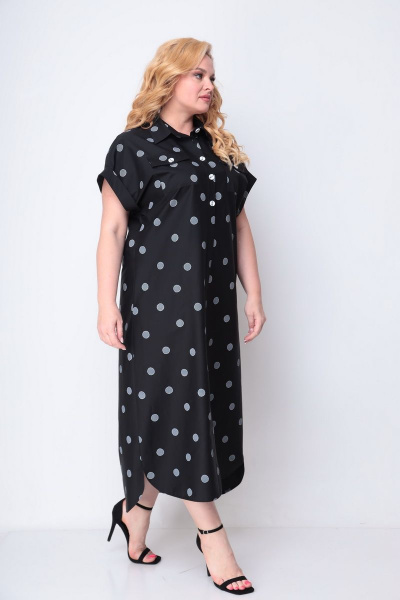 Платье Michel chic 993 черный+белый - фото 6