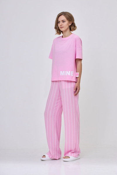 Майка из трикотажа с авторским принтом и коротким рукавом Mixan 2011 - фото 1