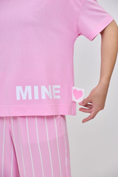 Майка из трикотажа с авторским принтом и коротким рукавом Mixan 2011 - фото 2