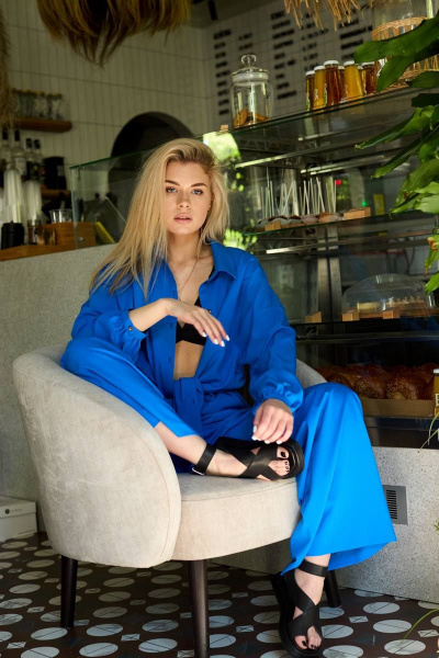 Блуза, брюки SODA 735 синий - фото 1