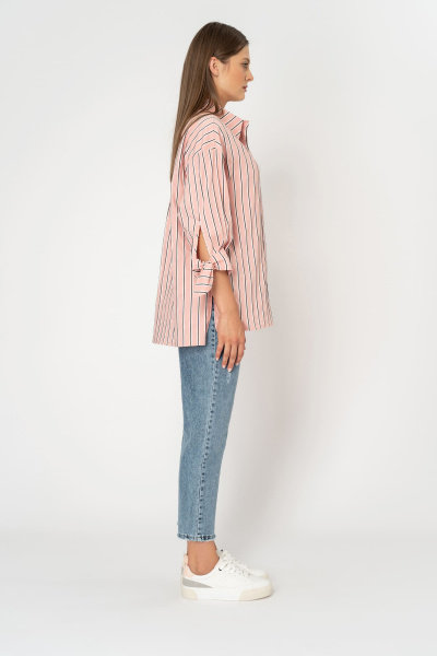 Блуза Elema 2К-9843-2-170 полоска/розовый - фото 2