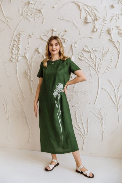 Платье КАЛИНКА КЛ-6508-Л22 зеленый - фото 1