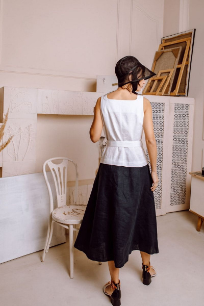 Платье КАЛИНКА КЛ-7136-Л22 бело-синий - фото 3