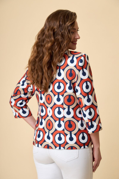 Жакет DaLi 3246 круги-рыжий - фото 3