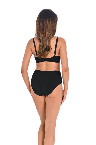 Трусы средней линии талии из трикотажа и кружева Teyli 1125 черный - фото 2