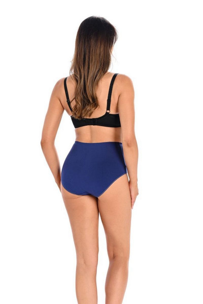 Трусы средней линии талии с прозрачными кокетками из трикотажа Teyli 1125 джинс - фото 2