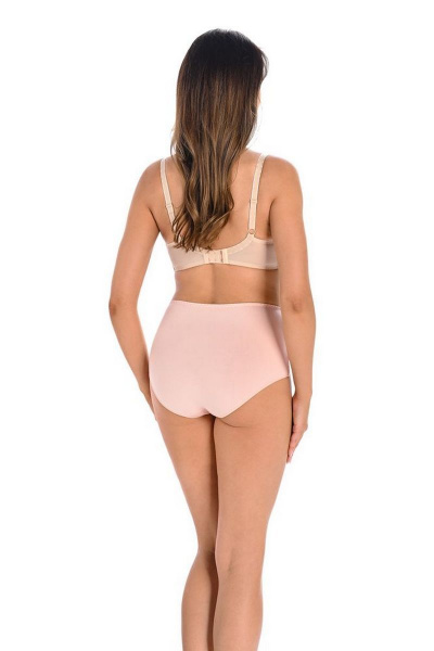Трусы средней линии талии из трикотажа и кружева с кокетками Teyli 1125 пудра_розы - фото 2