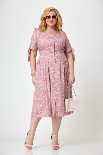 Платье БАГРЯНИЦА 5052 пудра - фото 9