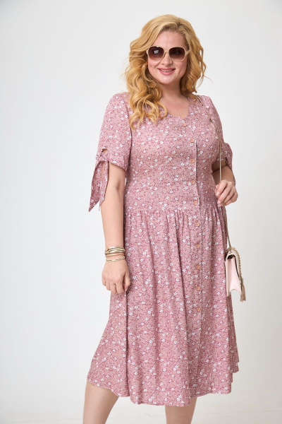 Платье БАГРЯНИЦА 5052 пудра - фото 3