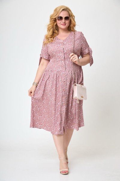 Платье БАГРЯНИЦА 5052 пудра - фото 2