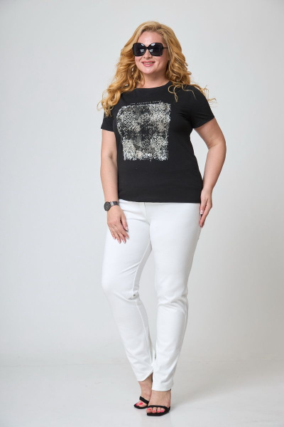 Летние брюки прилегающего силуэта с поясом на тесьме БАГРЯНИЦА 1839 белый - фото 1