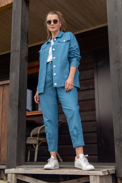 Брюки, куртка Andina 910 индиго - фото 1