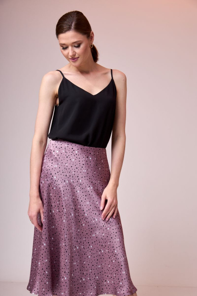 Летний текстильный комплект: шифоновая блуза и полусолнце юбка Ларс Стиль 693/1 - фото 2