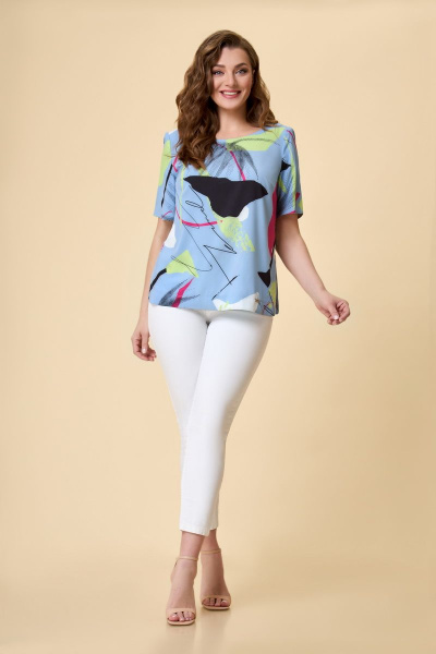 Блуза DaLi 3269 голубой - фото 3