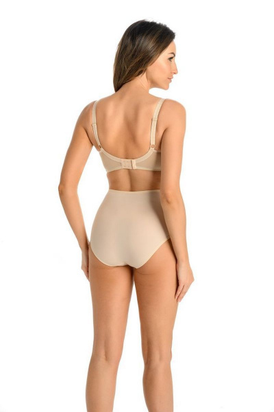 Трусы слип из трикотажа с высокими линиями талии Teyli 7124 бежевый - фото 2