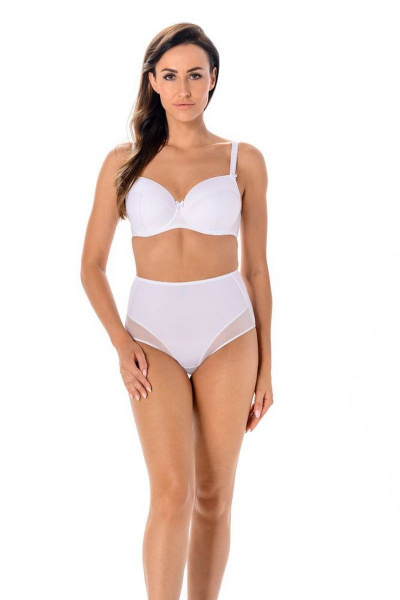 Трусы слип из трикотажа с фигурными вставками Teyli 7123 белый - фото 1