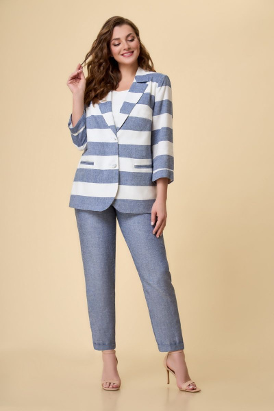 Брюки, жакет DaLi 3533 полоска - фото 2