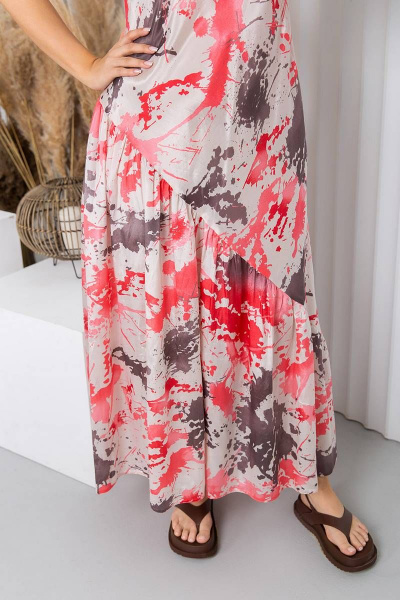 Сарафан Daloria 5017 розовый-серый - фото 5