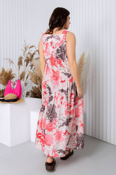 Сарафан Daloria 5017 розовый-серый - фото 2