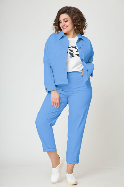 Брюки, жакет, майка Bonna Image 711 голубой - фото 1