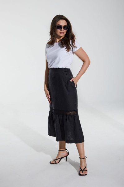 Юбка MALI 222-059 черный - фото 5