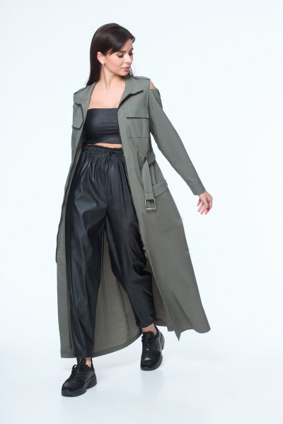 Платье Anelli 1236 миртовый - фото 3