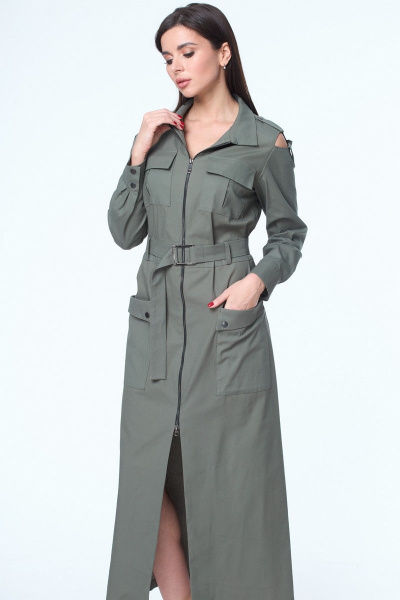 Платье Anelli 1236 миртовый - фото 6