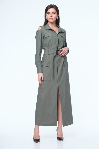 Платье Anelli 1236 миртовый - фото 1