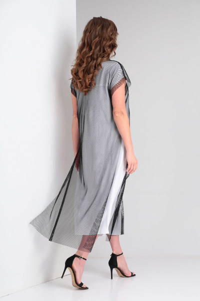 Платье Диомант 1183 белый+черный - фото 6