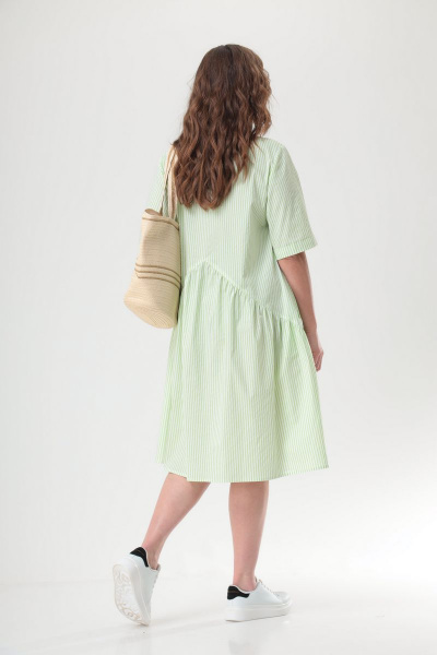 Платье ANASTASIA MAK 1032а полоска_салатовая - фото 6