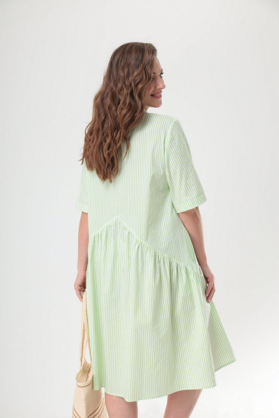 Платье ANASTASIA MAK 1032а полоска_салатовая - фото 4