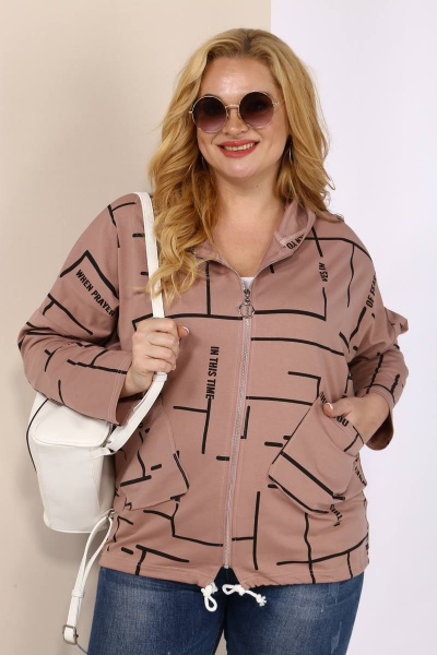 Куртка Shetti 2085-1 бежево-розовый - фото 6