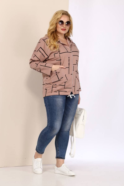 Куртка Shetti 2085-1 бежево-розовый - фото 3