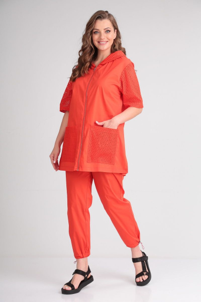 Блуза, брюки Michel chic 1303 красный - фото 2
