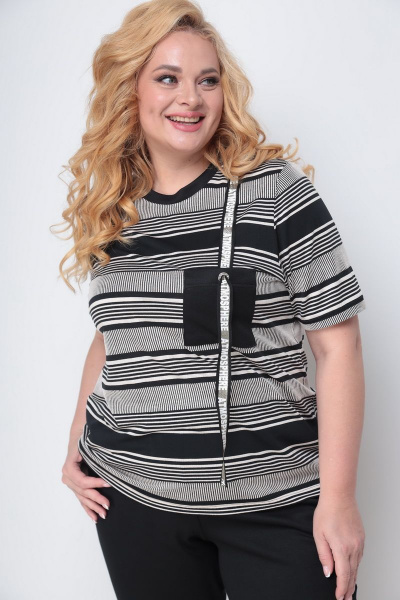 Брюки, джемпер Michel chic 1306 черно-белый - фото 2