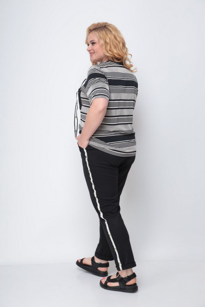 Брюки, джемпер Michel chic 1306 черно-белый - фото 6
